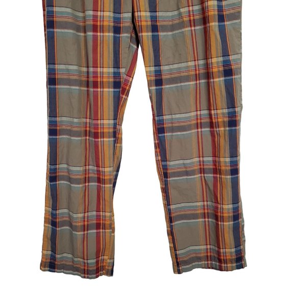 Original Penguin Size S Pants Lounge 100% Cotton Pull On Pajama Plaid Pockets - Picture 4 of 8